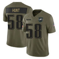 Davalo P.Eagles #58 Jalyx Hunt Player Olive 2025 Salute To Service Limited Stitched Jerseys