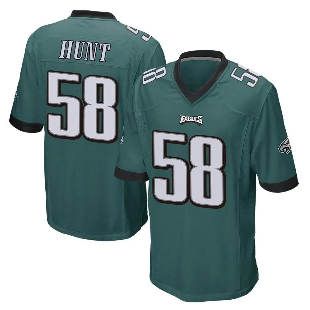 Davalo P.Eagles #58 Jalyx Hunt Player Team Color Green Home Game Stitched Jerseys
