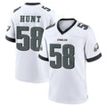 Davalo P.Eagles #58 Jalyx Hunt Player White Game Home Stitched Jerseys
