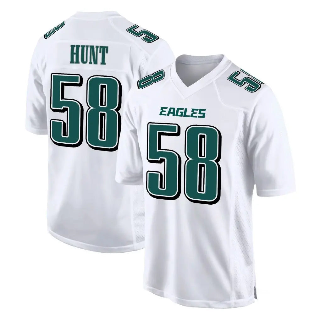 Davalo P.Eagles #58 Jalyx Hunt Player White Tundra Fashion Home Game Stitched Jerseys