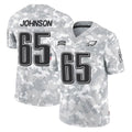 Davalo P.Eagles #65 Lane Johnson Player Arctic Camo Salute to Service Limited Game Stitched Jerseys