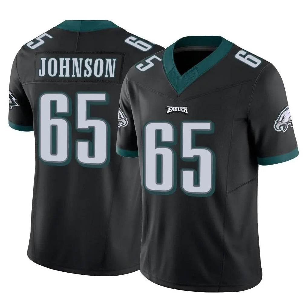 Davalo P.Eagles #65 Lane Johnson Player Black Limited Vapor F.U.S.E. Home Game Stitched Jerseys
