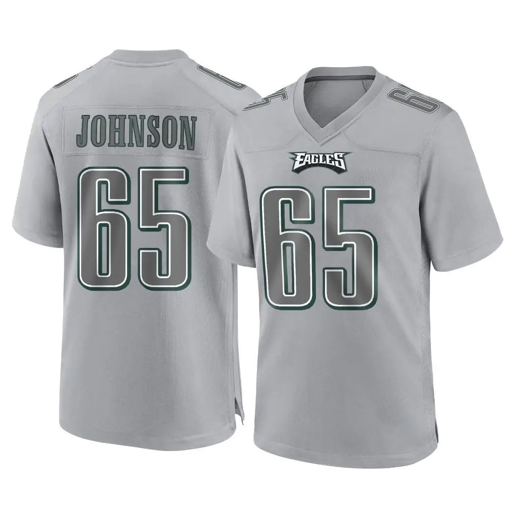 Davalo P.Eagles #65 Lane Johnson Player Gray Atmosphere Fashion Home Game Stitched Jerseys