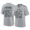 Davalo P.Eagles #65 Lane Johnson Player Gray Atmosphere Fashion Home Game Stitched Jerseys