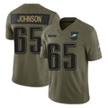 Davalo P.Eagles #65 Lane Johnson Player Olive 2025 Salute To Service Limited Stitched Jerseys