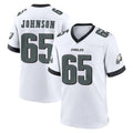 Davalo P.Eagles #65 Lane Johnson Player White Game Home Stitched Jerseys