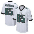Davalo P.Eagles #65 Lane Johnson Player White Home Game Stitched Jerseys