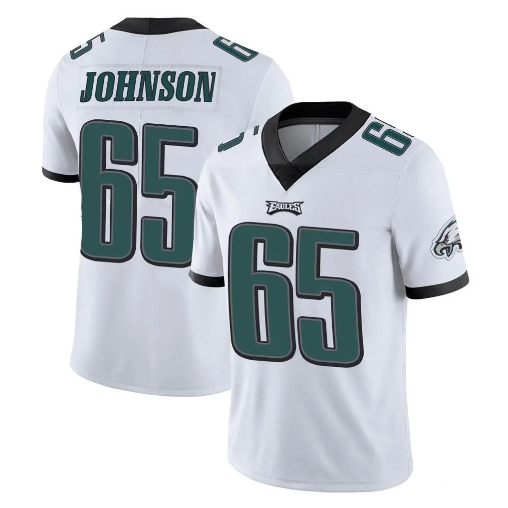 Davalo P.Eagles #65 Lane Johnson Player White Limited Vapor Untouchable Home Game Stitched Jerseys