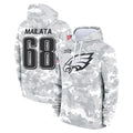 Davalo P.Eagles #68 Jordan Mailata Player Arctic Camo Salute to Service Pullover Hoodies Limited Game Stitched Jerseys