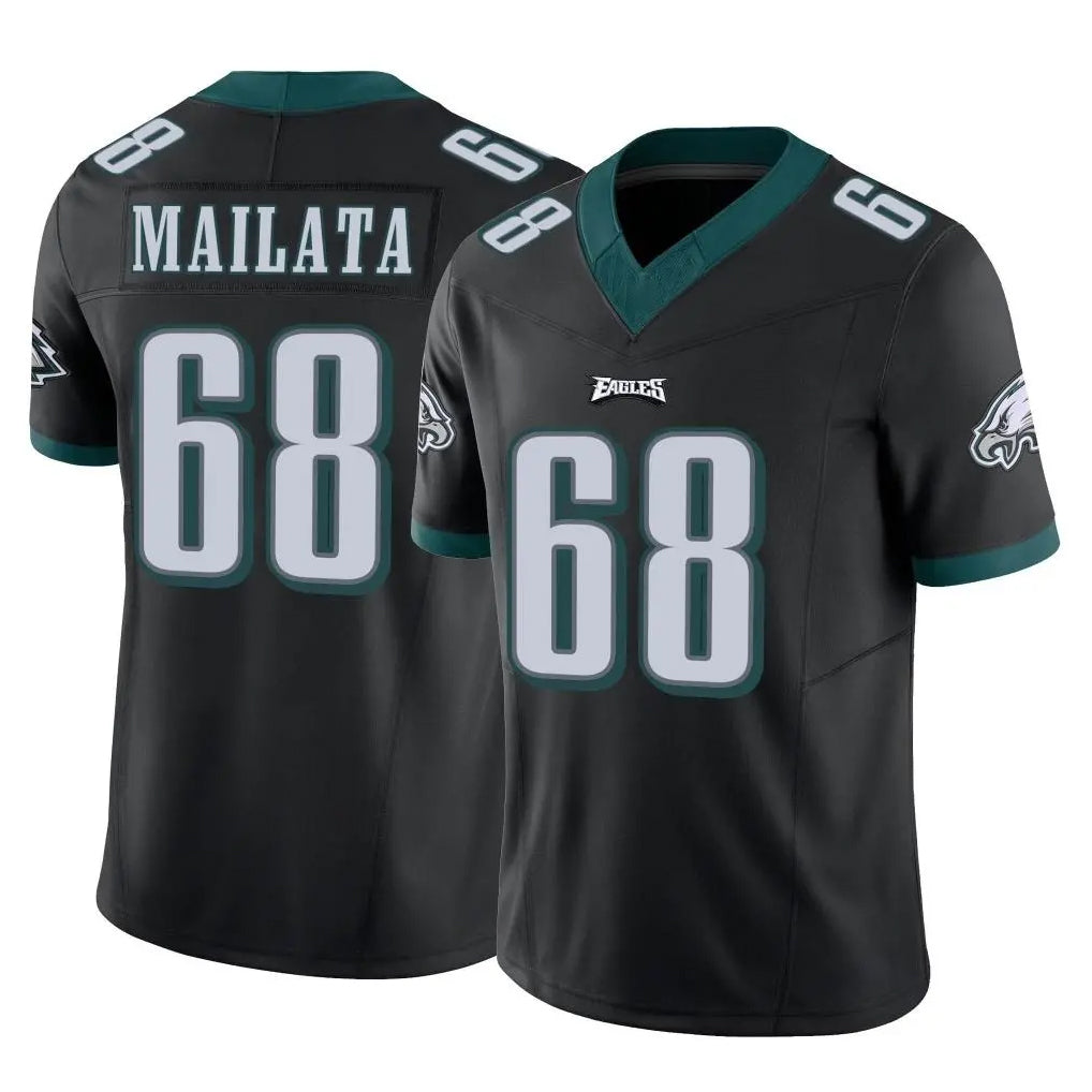 Davalo P.Eagles #68 Jordan Mailata Player Black Limited Vapor F.U.S.E. Home Game Stitched Jerseys