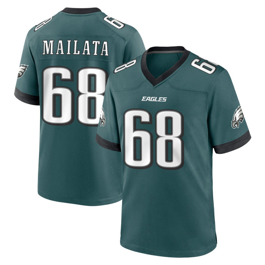 Davalo P.Eagles #68 Jordan Mailata Player Green Home Game Stitched Jerseys