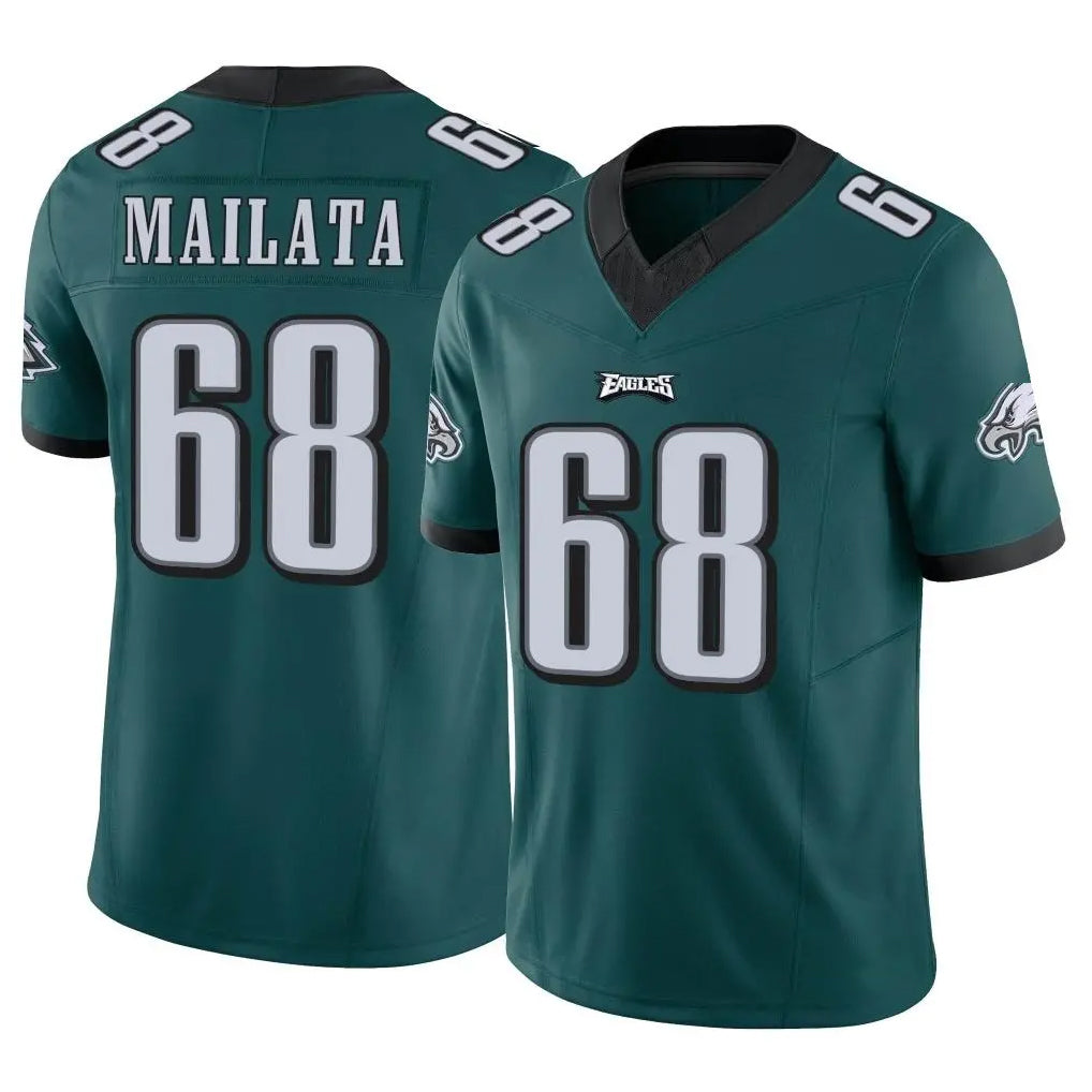 Davalo P.Eagles #68 Jordan Mailata Player Team Color Green Limited Vapor F.U.S.E. Home Game Stitched Jerseys