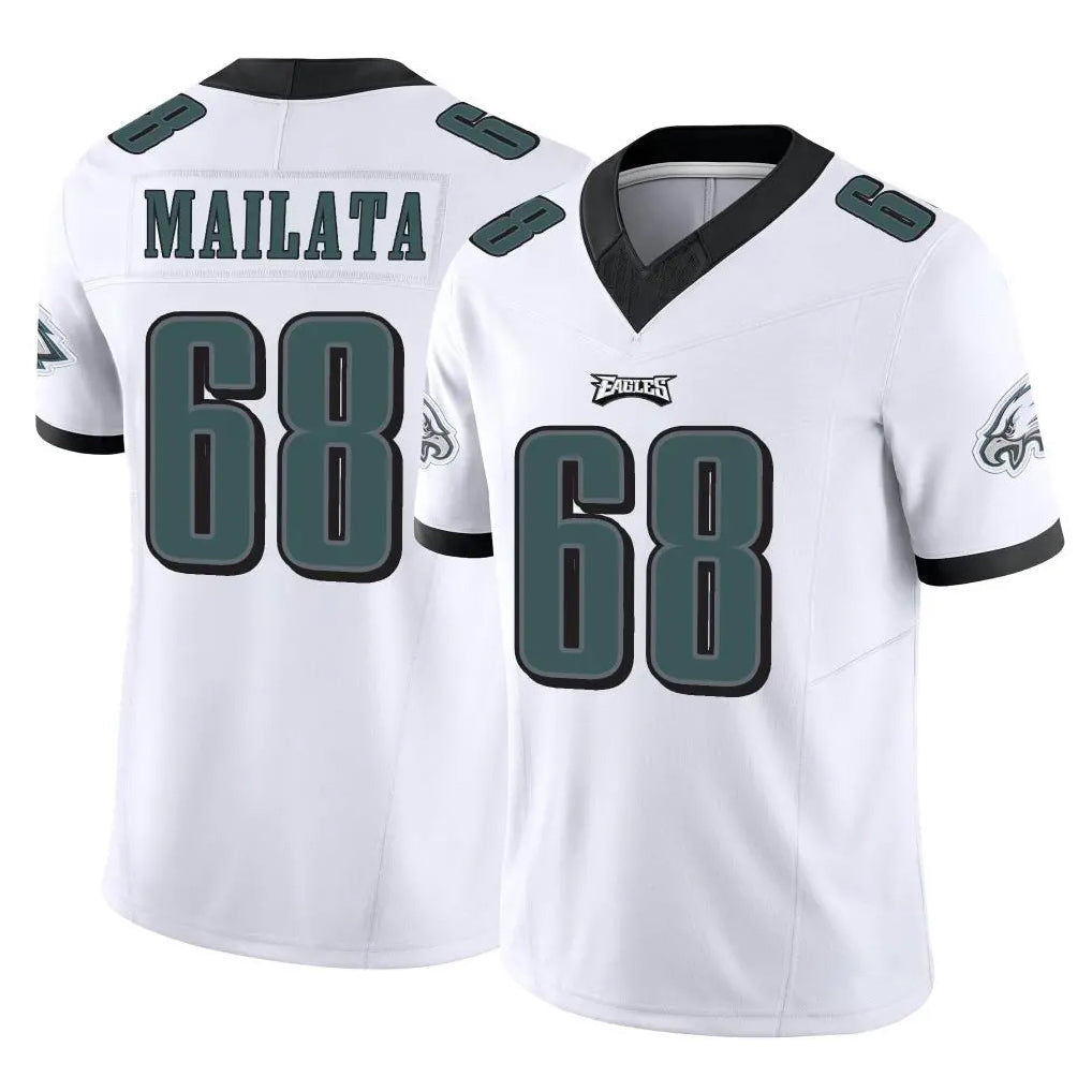 Davalo P.Eagles #68 Jordan Mailata Player White Limited Vapor F.U.S.E. Home Game Stitched Jerseys