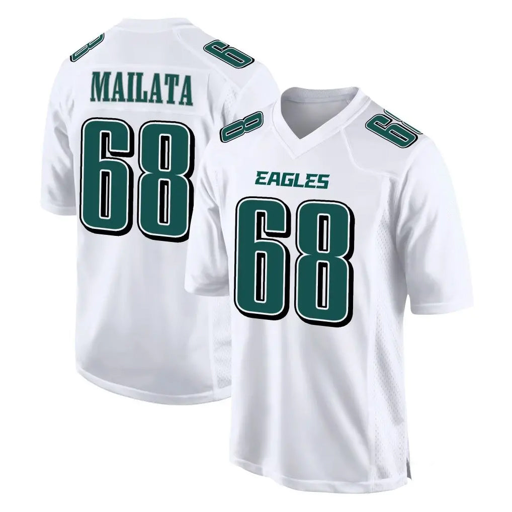 Davalo P.Eagles #68 Jordan Mailata Player White Tundra Fashion Home Game Stitched Jerseys