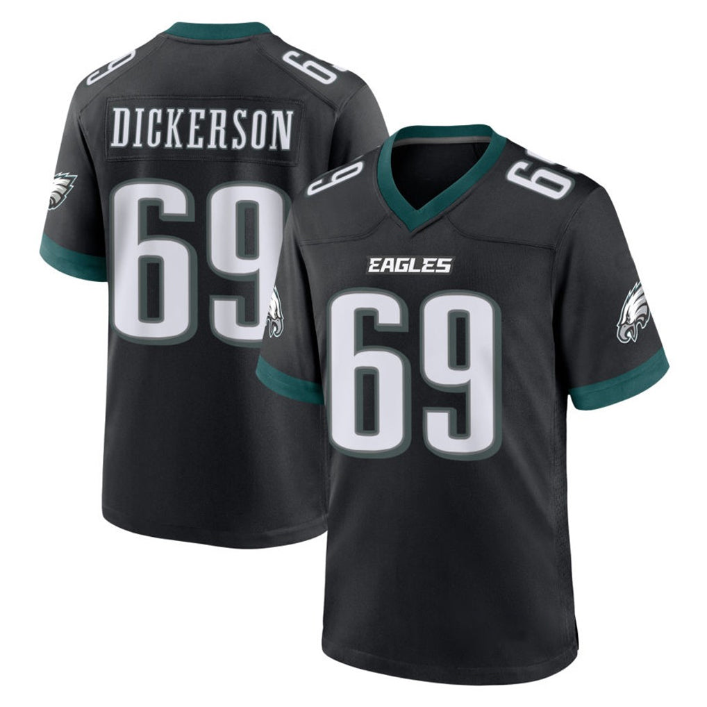 Davalo P.Eagles #69 Landon Dickerson Player Black Game Home Stitched Jerseys