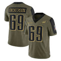 Davalo P.Eagles #69 Landon Dickerson Player Olive Salute To Service Limited Game Stitched Jerseys