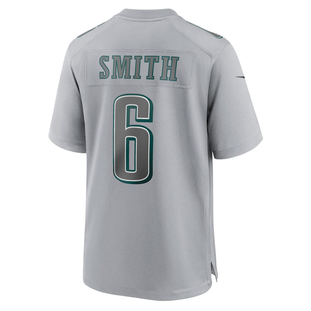 Davalo P.Eagles #6 DeVonta Smith Gray Atmosphere Fashion Game Stitched Jerseys