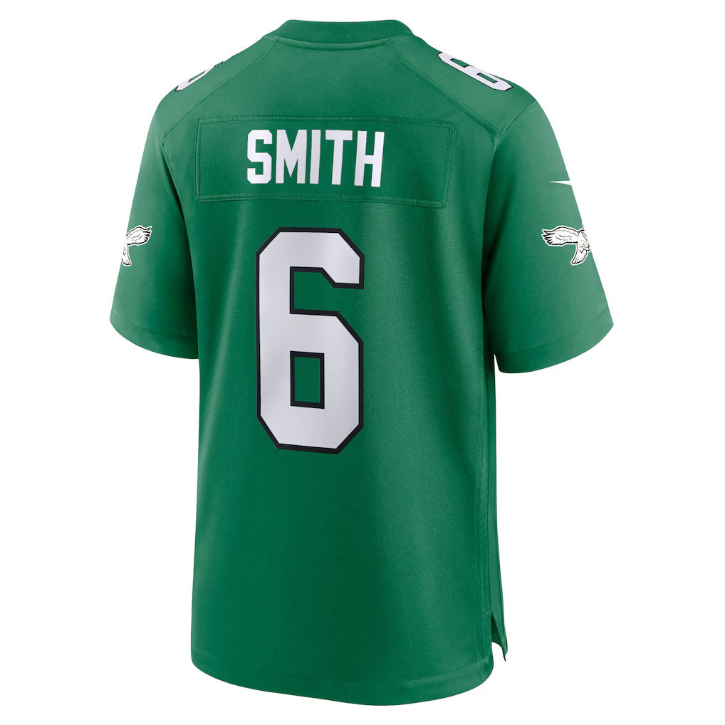 Davalo P.Eagles #6 DeVonta Smith Kelly Green Alternate Game Player Stitched Jerseys
