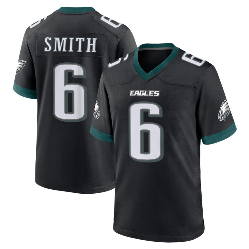 Davalo P.Eagles #6 DeVonta Smith Player Black Game Home Stitched Jerseys