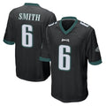 Davalo P.Eagles #6 DeVonta Smith Player Black Home Game Stitched Jerseys