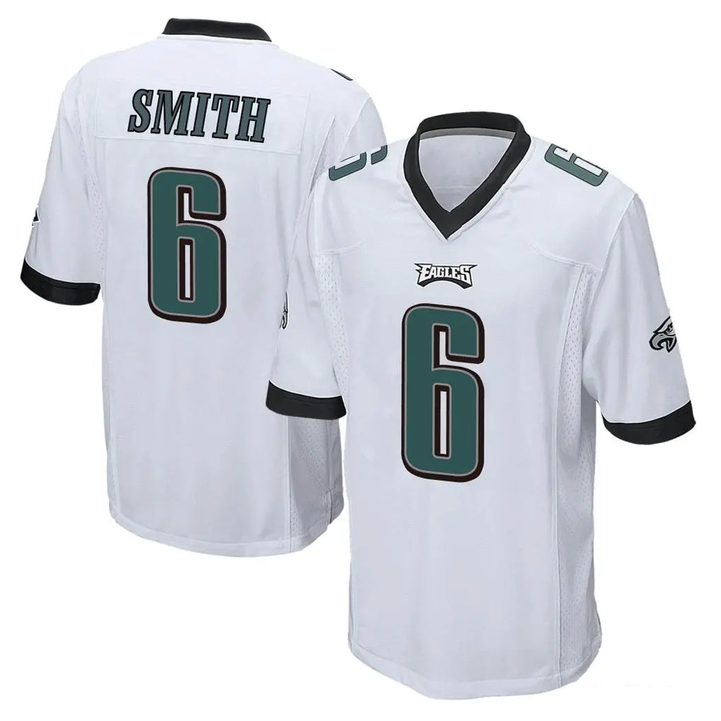 Davalo P.Eagles #6 DeVonta Smith Player White Home Game Stitched Jerseys