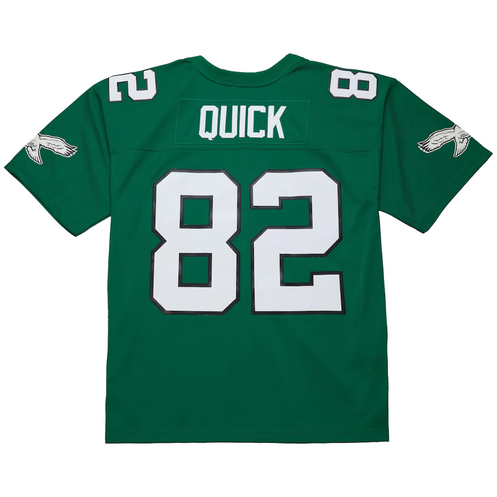 Davalo P.Eagles #82 Mike Quick Mitchell & Ness Kelly Green Legacy Replica Jersey