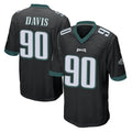 Davalo P.Eagles #90 Jordan Davis Player Black Home Game Stitched Jerseys