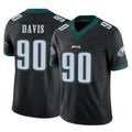 Davalo P.Eagles #90 Jordan Davis Player Black Limited Vapor F.U.S.E. Home Game Stitched Jerseys