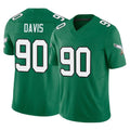 Davalo P.Eagles #90 Jordan Davis Player Green Kelly Alternate Vapor F.U.S.E. Home Game Stitched Jerseys