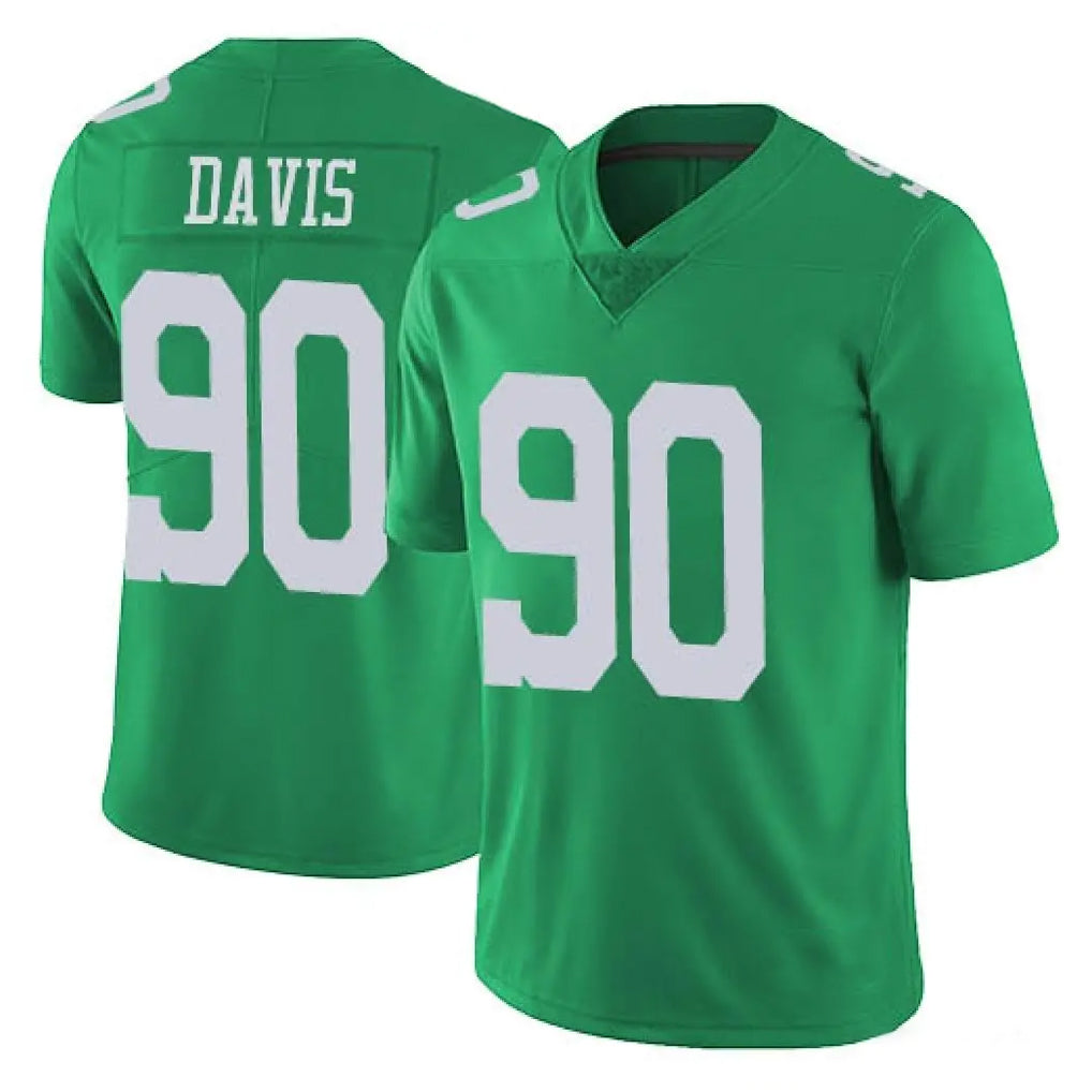 Davalo P.Eagles #90 Jordan Davis Player Green Limited Vapor Untouchable Home Game Stitched Jerseys