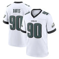 Davalo P.Eagles #90 Jordan Davis Player White Game Home Stitched Jerseys