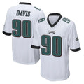 Davalo P.Eagles #90 Jordan Davis Player White Home Game Stitched Jerseys