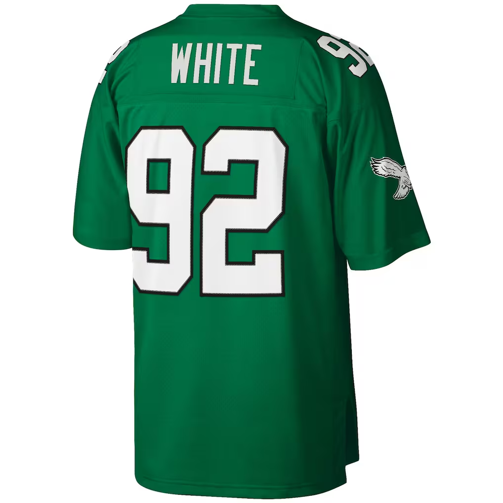 Davalo P.Eagles #92 Reggie White Mitchell & Ness Kelly Green Legacy Replica Stitched Puhic Jersey