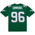 Davalo P.Eagles #96 Clyde Simmons Mitchell & Ness Kelly Green Legacy Replica Jersey