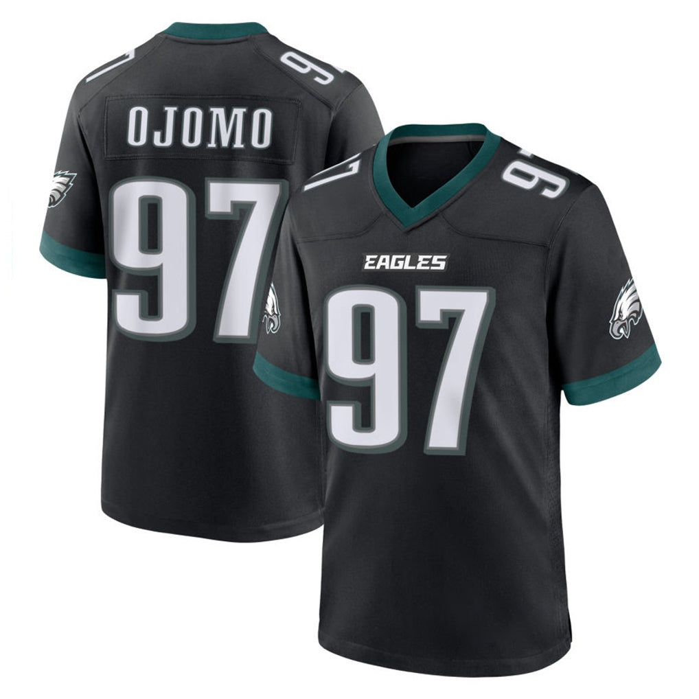 Davalo P.Eagles #97 Moro Ojomo Player Black Game Home Stitched Jerseys