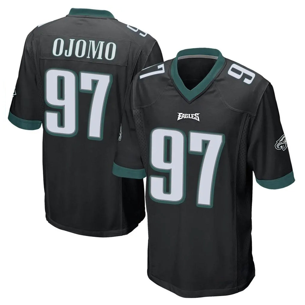 Davalo P.Eagles #97 Moro Ojomo Player Black Home Game Stitched Jerseys