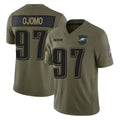 Davalo P.Eagles #97 Moro Ojomo Player Olive 2025 Salute To Service Limited Stitched Jerseys
