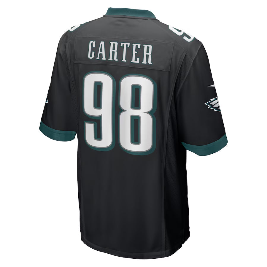 Davalo P.Eagles #98 Jalen Carter Player Black Alternate Game Stitched Jerseys