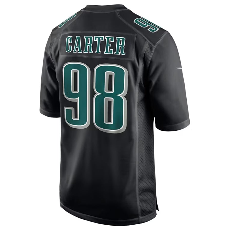 Davalo P.Eagles #98 Jalen Carter Player Black Fashion Game Stitched Jerseys