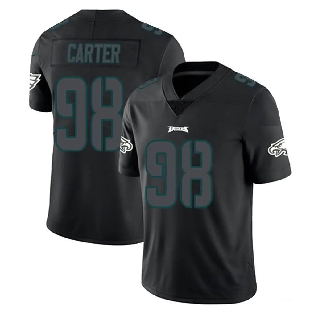 Davalo P.Eagles #98 Jalen Carter Player Limited Black Impact Home Game Stitched Jerseys