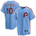 Davalo P.Phillies #10 J.T. Realmuto Player Light Blue Home Game Stitched Jerseys