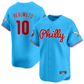 Davalo P.Phillies #10 J.T. Realmuto Player Light Blue Phillies & Eagles Vapor Premier Limited Stitched Jerseys