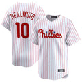 Davalo P.Phillies #10 J.T. Realmuto Player White Home Limited Stitched Jerseys