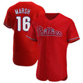 Davalo P.Phillies #16 Brandon Marsh Player Red Home Limited Elite Stitched Jerseys