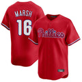Davalo P.Phillies #16 Brandon Marsh Player Red Home Limited Stitched Jerseys