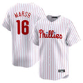 Davalo P.Phillies #16 Brandon Marsh Player White Home Limited Stitched Jerseys
