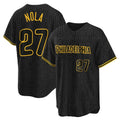 Davalo P.Phillies #27 Aaron Nola Player Black Snake Skin City Home Game Stitched Jerseys