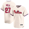 Davalo P.Phillies #27 Aaron Nola Player Cream Home Limited Stitched Jerseys