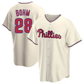 Davalo P.Phillies #28 Alec Bohm Player Cream Home Game Stitched Jerseys