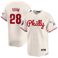 Davalo P.Phillies #28 Alec Bohm Player Cream Phillies & Eagles Vapor Premier Limited Stitched Jerseys